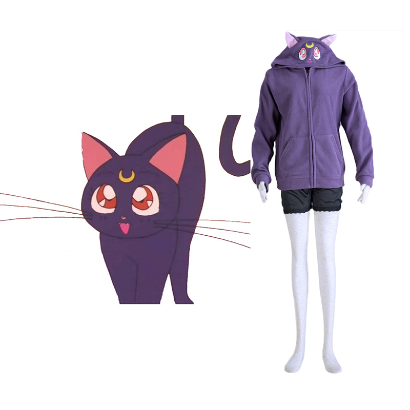 Sailor Moon Svart Cat Luna Cosplay Kostymer Online Butikken