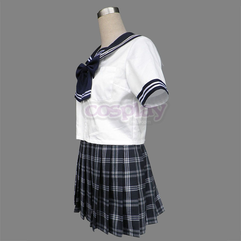 Sailor Uniform 5 Svart Grid Cosplay Kostymer Online Butikken