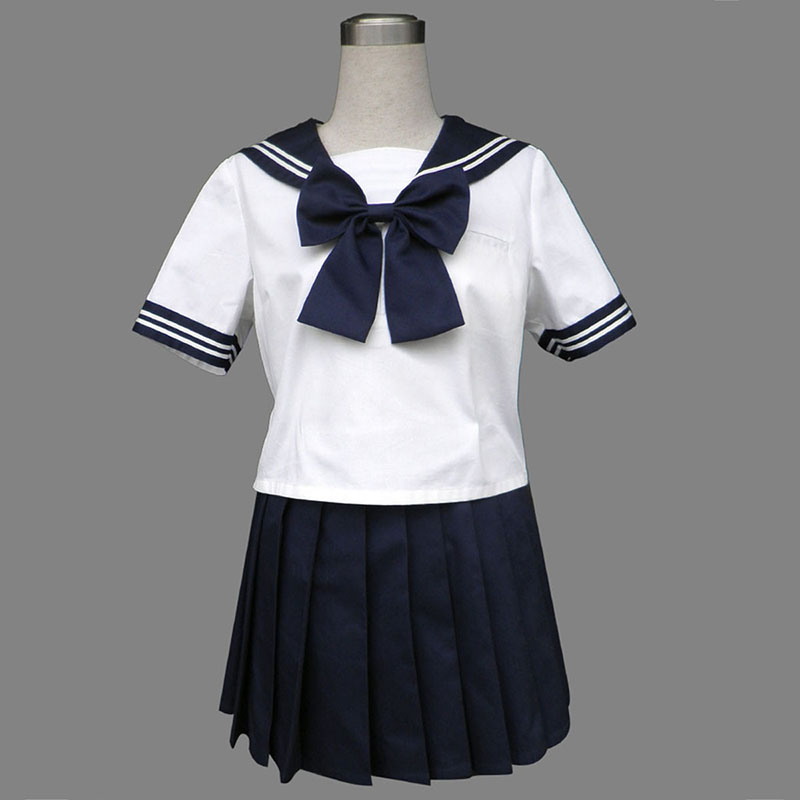 Royal Blå Short Sleeves Sailor Uniform 8 Cosplay Kostymer Online Butikken