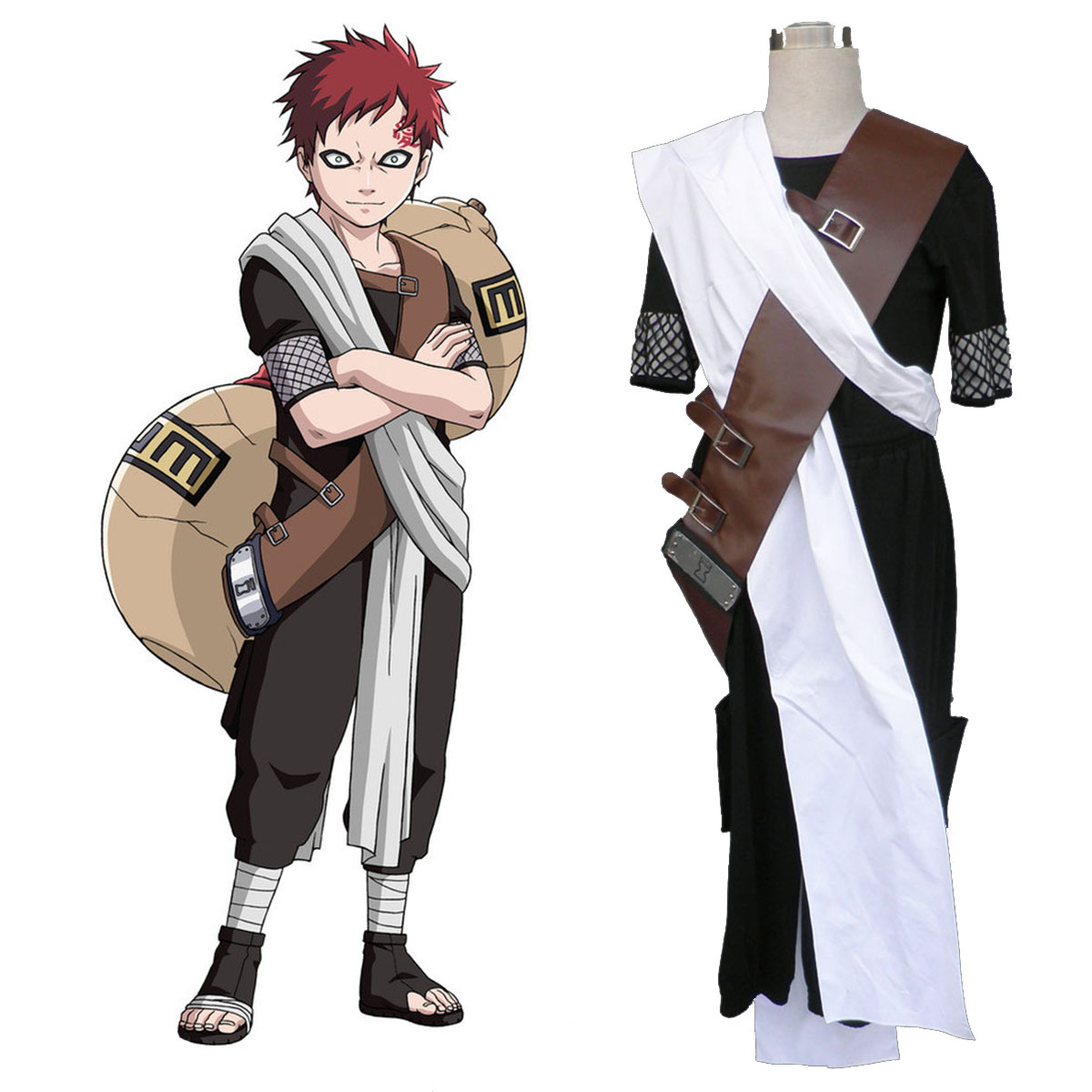 Naruto Gaara 1 Cosplay Kostymer Online Butikken