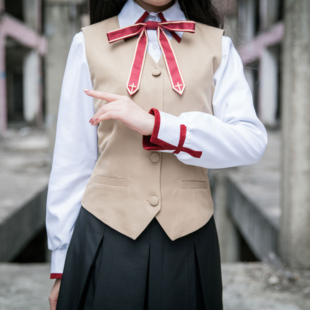 The Holy Grail War Tohsaka Rin 3 School Uniform Cosplay Kostymer Online Butikken