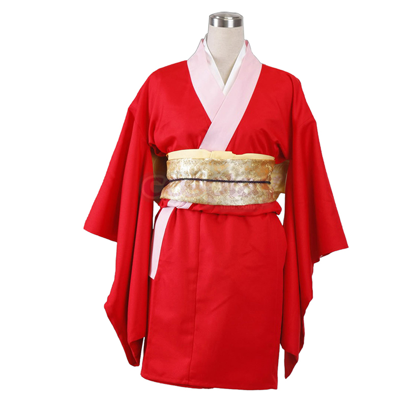 Gin Tama Kagura 6 Kimono Cosplay Kostymer Online Butikken