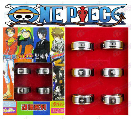 One Piece Tilbehør Exelon svart stål roterende ring (6 / sett)
