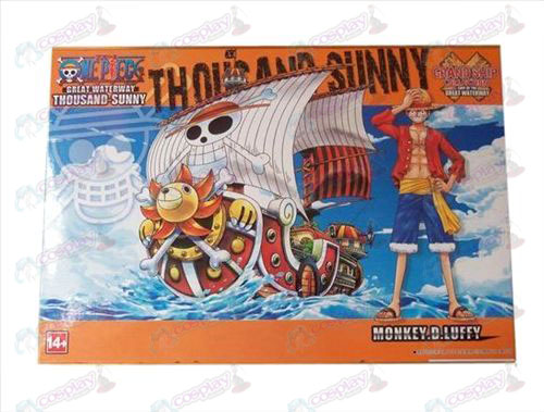 One Piece Tilbehør1 skip har montert modell (Sun Boat)