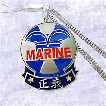 One Piece Tilbehør-Navy Badge of Justice maskin kjeden