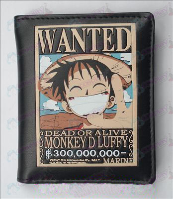 One Piece Tilbehør Wanted Ruffy Leather Wallet (Jane)