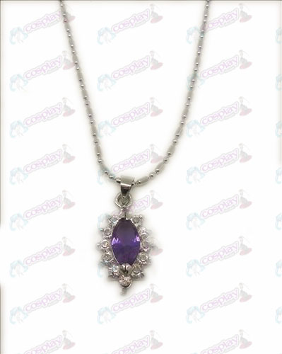 D Blister Svart Butler Tilbehør Diamond Necklace (Purple)