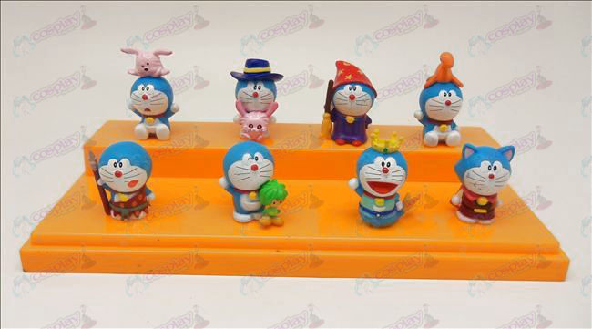 Åtte Doraemon dukke ornamenter