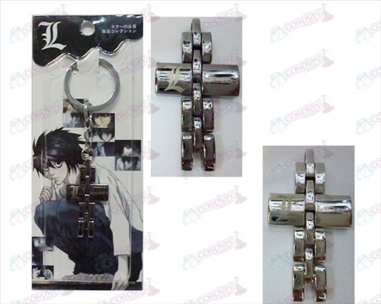 Death Note Tilbehør Cross nøkkelring sort og hvitt