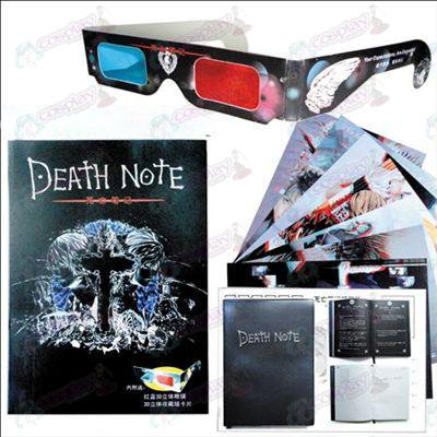Death Note Tilbehør postkort presentere 8 3 D チ 6 ㄴ 7 チ 6 ㄴ 7glasses 3D ark