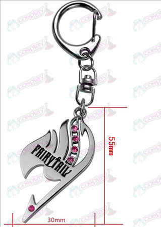 Fairy Tail nøkkelring med diamant (rosa diamant)