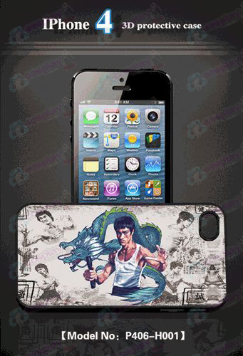 3D mobiltelefon shell Apple iPhone 4 - Bruce Lee
