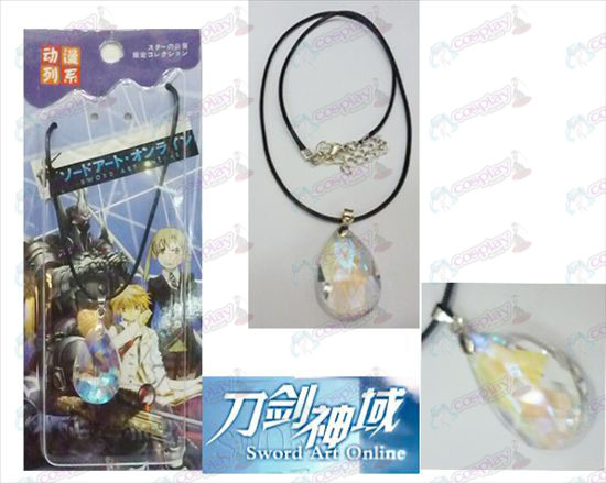 Sword Art Online Tilbehør Yui White Crystal Heart Necklace