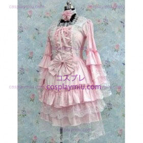 Skreddersydd Pink Gothic Lolita Cosplay Kostymer