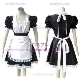 Svart Gothic Lolita cosplay kostyme