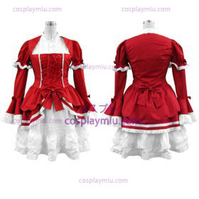 Red Lolita Cosplay Kostymer