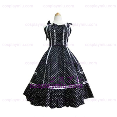 Hvit Polka Dot Lolita Cosplay Dress