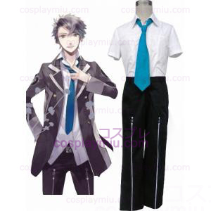 Starry Sky Seigatsu Academy Mann Summer Uniform korte ermer Blå Tie Cosplay Kostymer