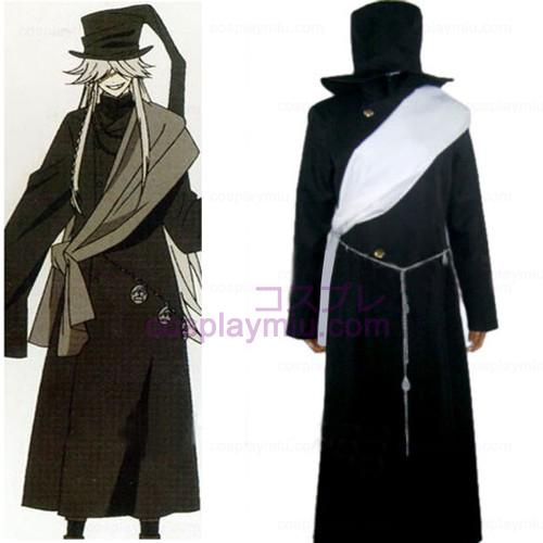Svart Butler Undertaker Halloween Cosplay Kostymer