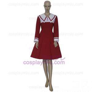 Chobits Chii Red Dress Cosplay Kostymer
