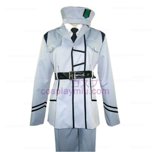Hetalia: Axis Powers hvit uniform cosplay kostyme