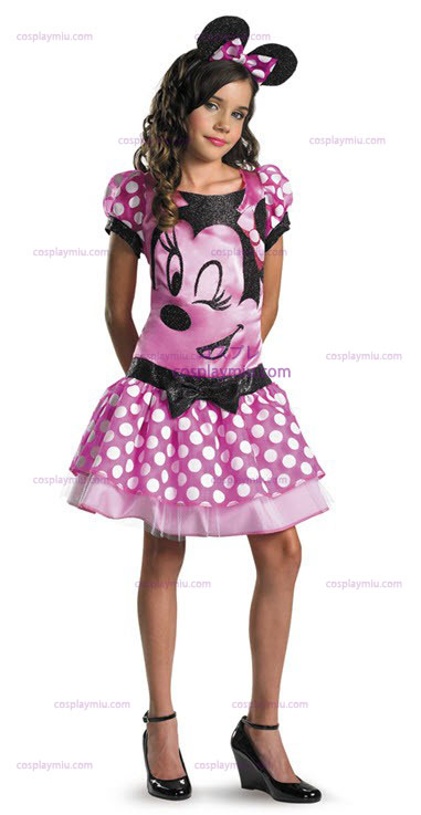 Klubbhus Minnie Mus Pink Child Kostymer