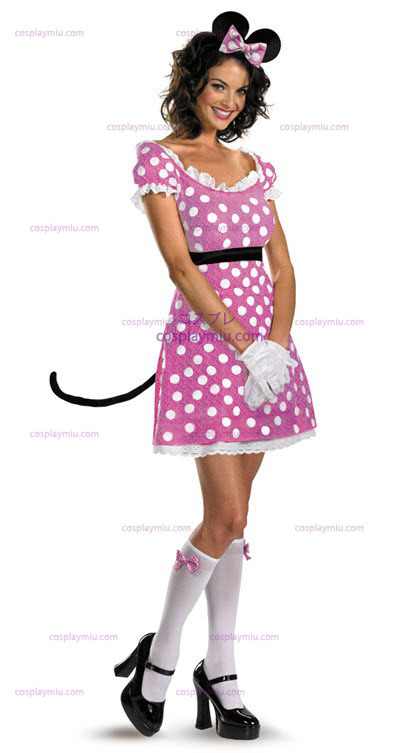 Disney Klubbhus Pink Minnie Mus Adult Kostymer
