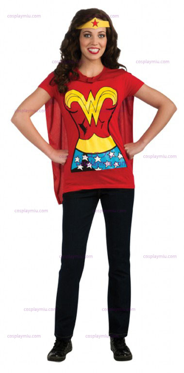 Wonder Woman Adult skjorte Kostymer