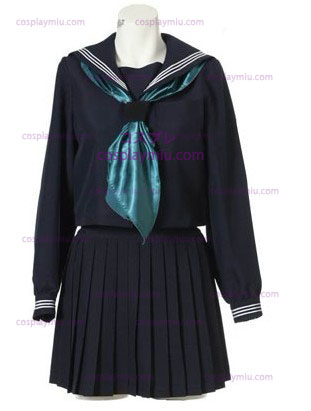 Lange ermer Sailor skoleuniform cosplay kostyme