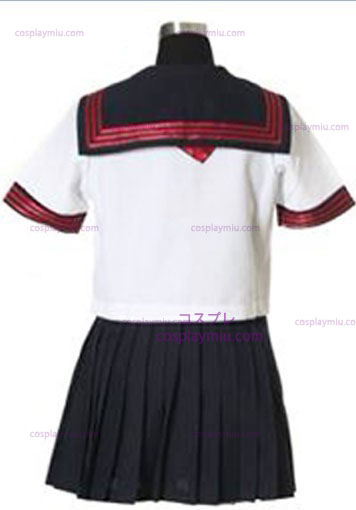 Korte ermer Sailor skoleuniform cosplay kostyme