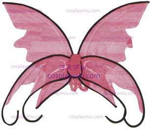 Wings Butterfly Pink W / Blk Trm