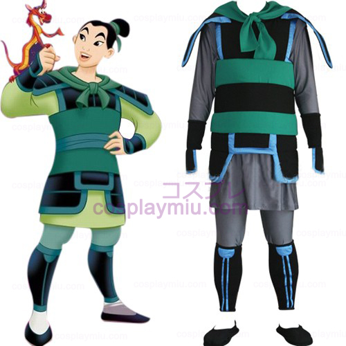 Kingdom Hearts 2 Mulan Menn Cosplay Kostymer