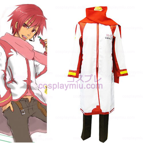 Vocaloid Akaito Red and White Cosplay Kostymer