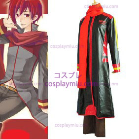 Vocaloid Akaito Red and Black Cosplay Kostymer