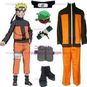 Naruto Shippuden Uzumaki Cosplay Kostymer og tilbehør Set