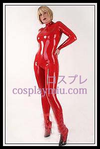 2012 New Sexy Red Kvinne Cosplay Latex Costume