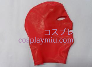 Classic Red Latex maske med åpne øyne og munn