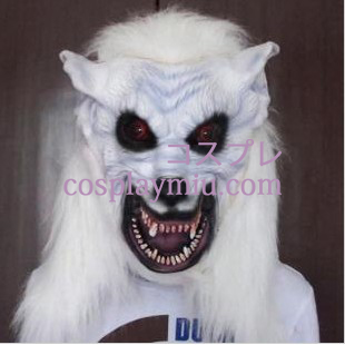 Halloween White Wolf Leder Mask