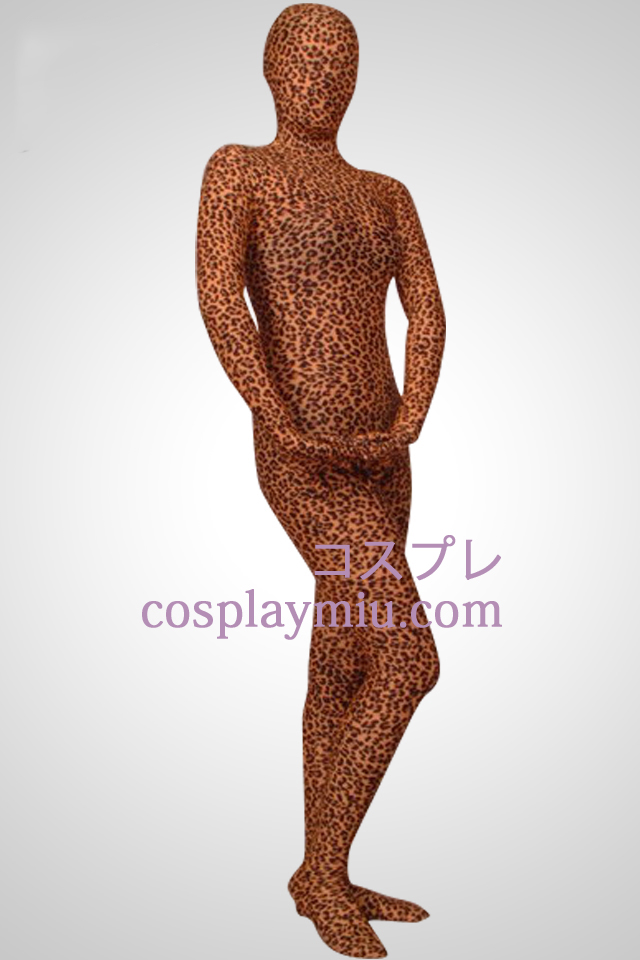 Leopard Skin Maskinskrevne Lycra Spandex Zentai Suit