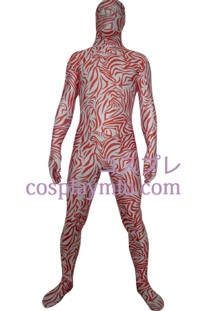 Rød Hvit Zentai Digital Zentai Suit