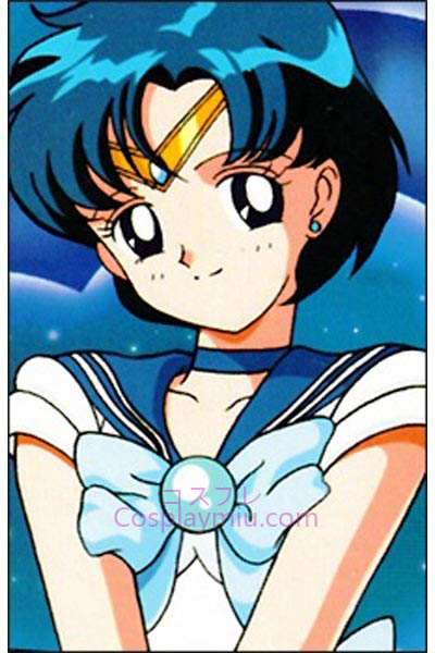 Sailor Moon Mizuno Ami Sailor Mercury Kort Cosplay parykk