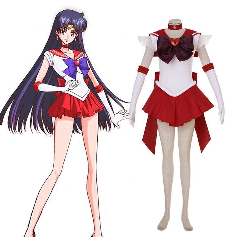 Sailor Moon Hino Rei 3 Cosplay Kostymer Online Butikken