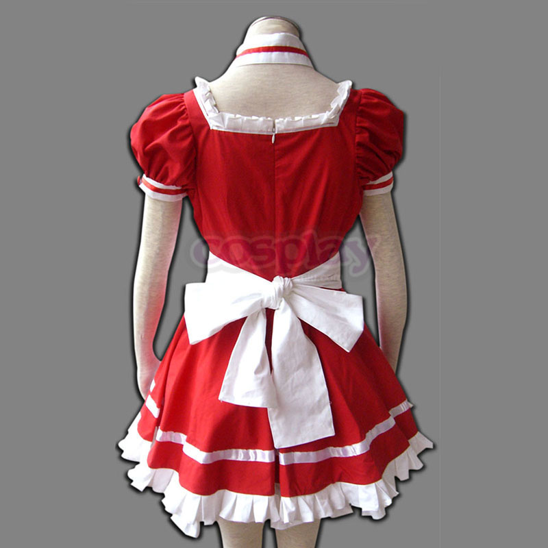 Rød Maid Uniform 6 Cosplay Kostymer Online Butikken
