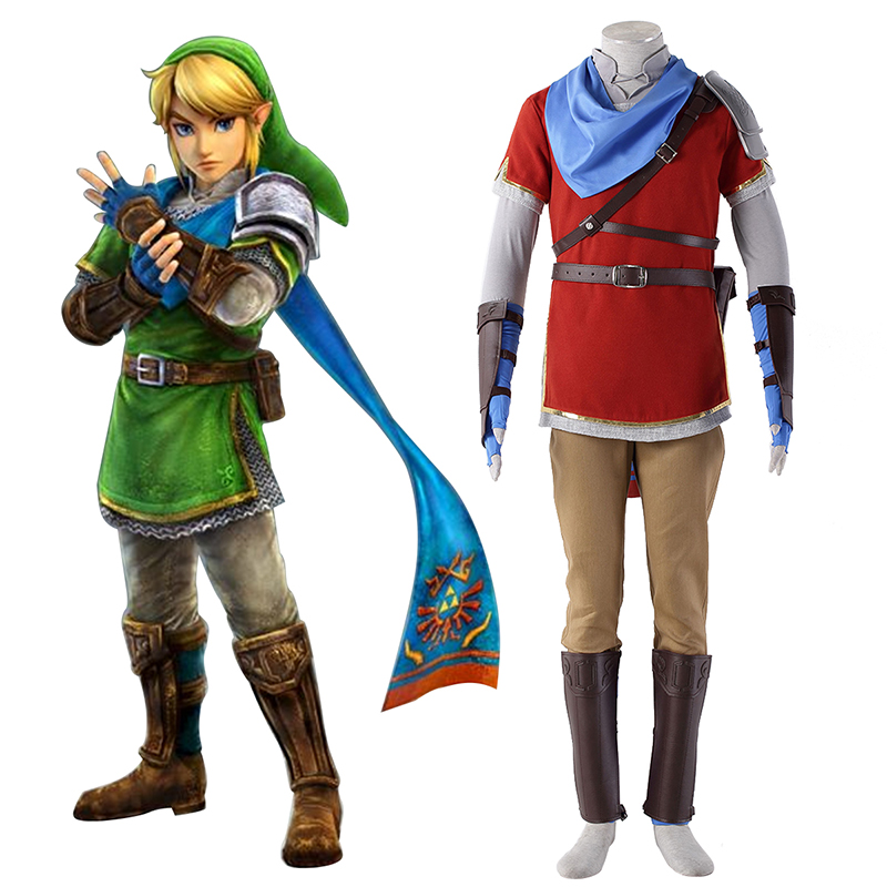 The Legend of Zelda Hyrule-Warriors Link 6 Rød Cosplay Kostymer Online Butikken