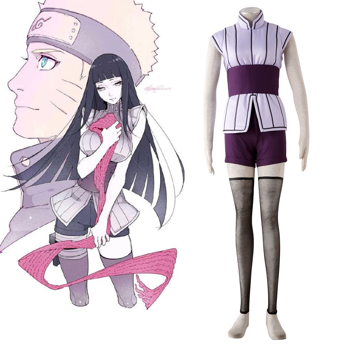 Naruto Hyūga Hinata 4 Cosplay Kostymer Online Butikken