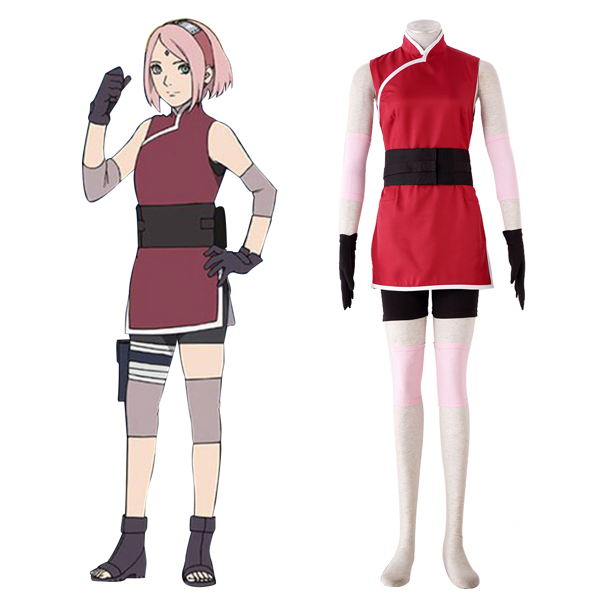 Naruto Sakura Haruno 3 Cosplay Kostymer Online Butikken