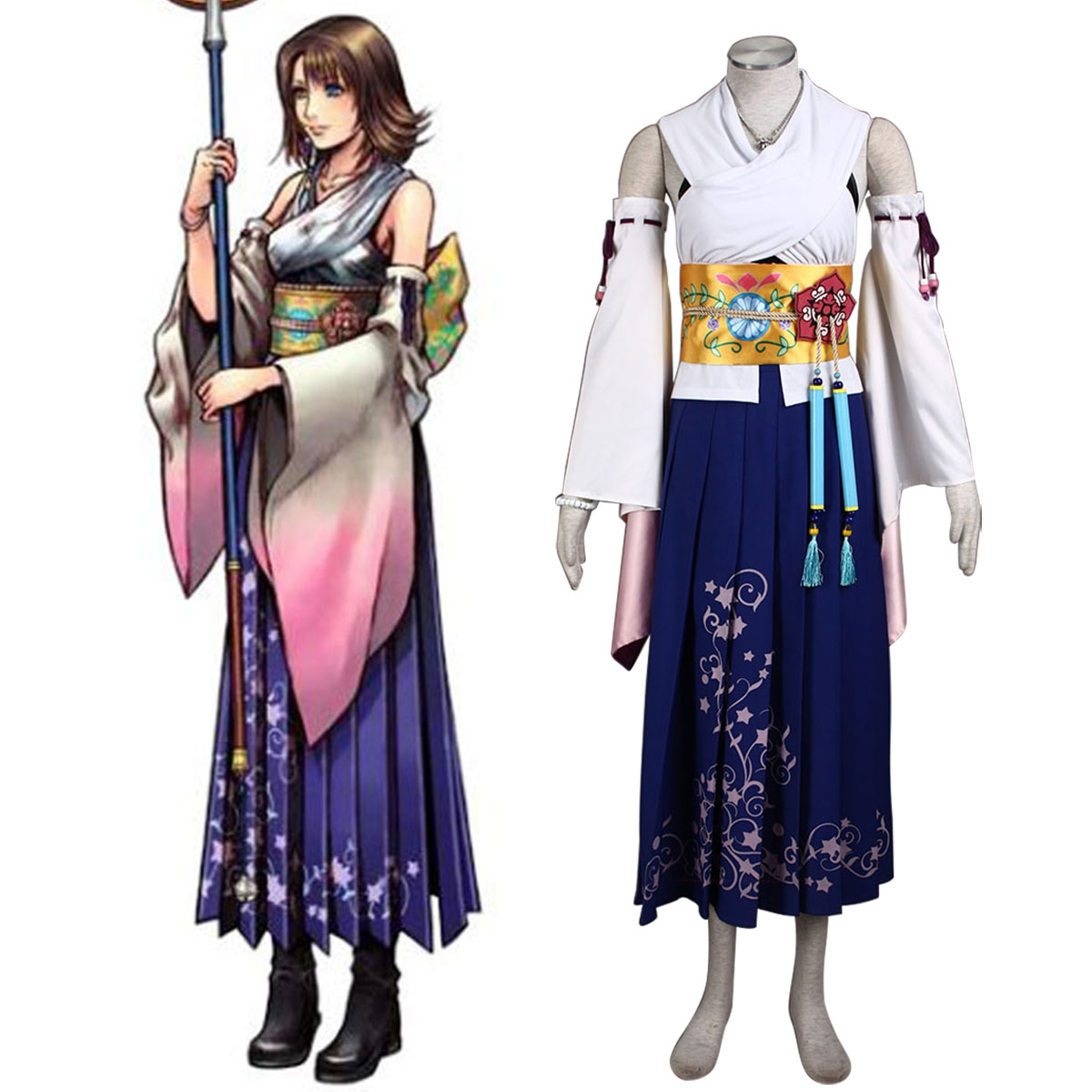 Final Fantasy X Yuna 1 Cosplay Kostymer Online Butikken