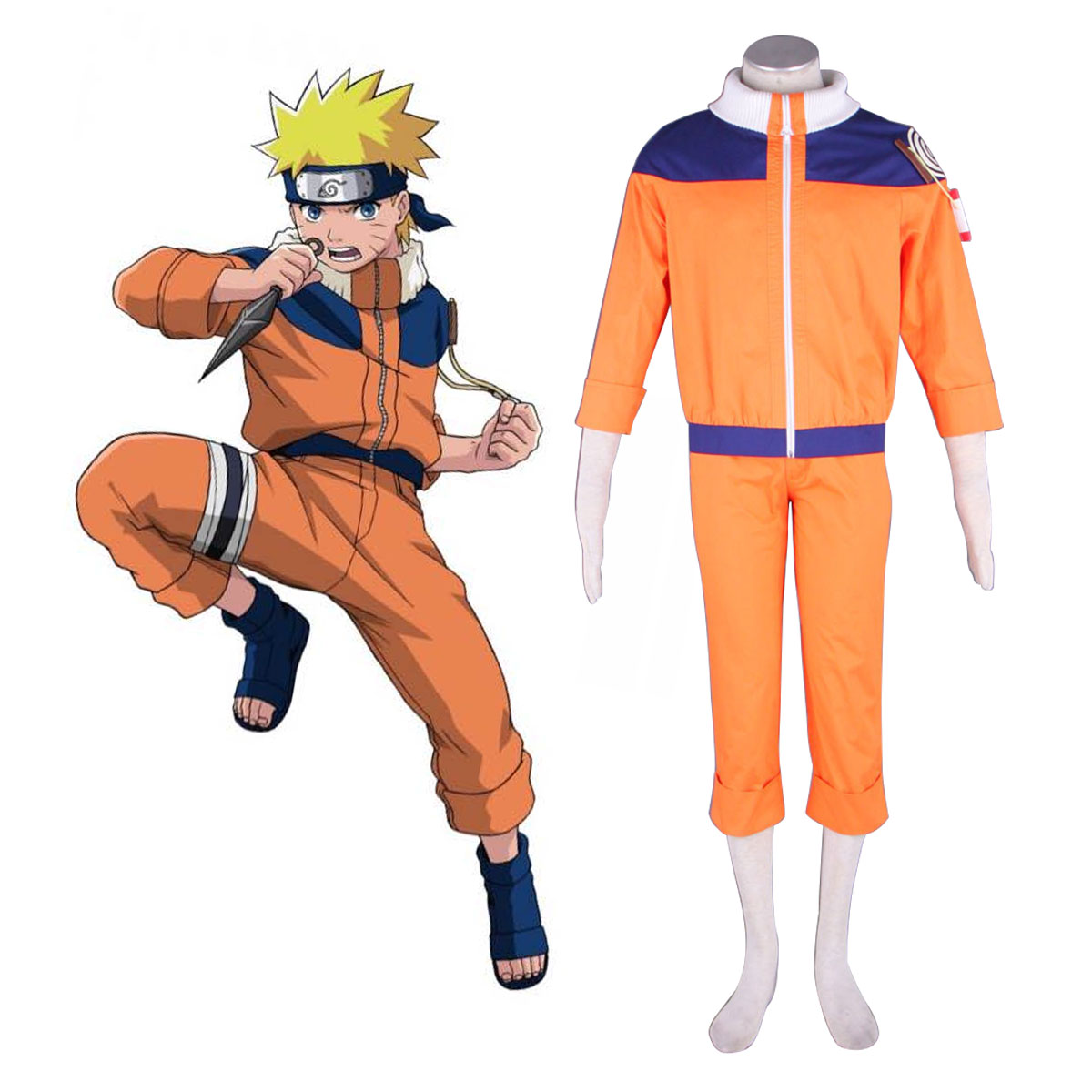 Naruto Uzumaki Naruto 1 Cosplay Kostymer Online Butikken