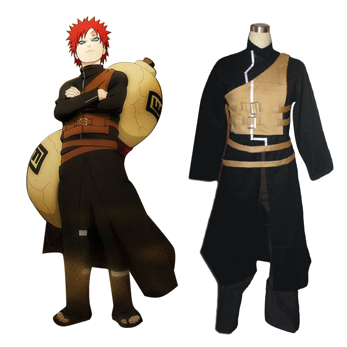 Naruto Shippuden Gaara 2 Cosplay Kostymer Online Butikken
