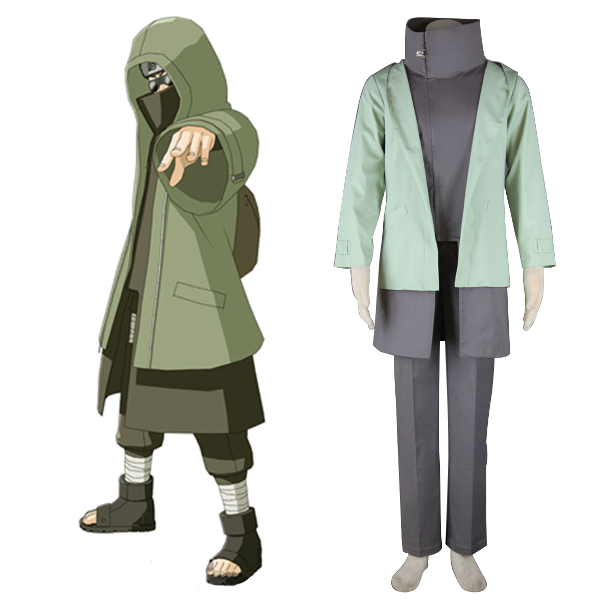 Naruto Shippuden Aburame Shino 2 Cosplay Kostymer Online Butikken